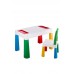 Столик зі стільцем LAMOSA MULTIFUN 5 в 1 кольоровий, регулюється по висоті.
