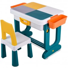 Дитячий столик та стільчик LAMOSA Трансформер 6 в 1 для творчості, з мольбертом для малювання, з поверхнею для конструктора, від 2 років