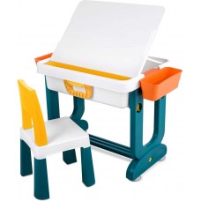 Дитячий стіл та стільчик LAMOSA Трансформер 6 в 1 для творчості, з мольбертом для малювання, з поверхнею для конструктора
