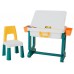 Дитячий стіл та стільчик LAMOSA 6 в 1 різнокольоровий