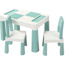 Дитячий столик і два стільці LAMOSA MULTIFUN 5в1 пастельно-блакитний