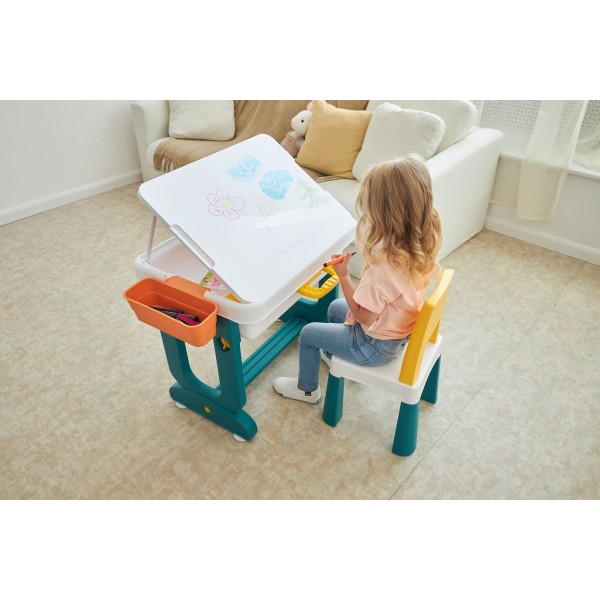 Детский многофункциональный столик ТРАНСФОРМЕР 6в1 разноцветный
