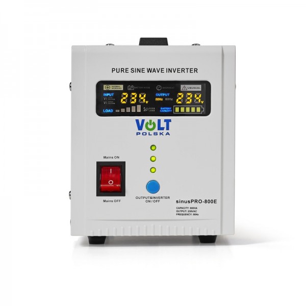 ДБЖ с чистой синусоидой Volt SINUS PRO 800 E 12/230 В (500/800 Вт) - надежное и универсальное решение